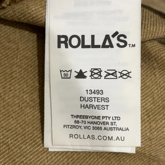 Rolla’s Dusters Jeans Tan High Rise Slim Straight Vintage Size 30 - Picture 7 of 12